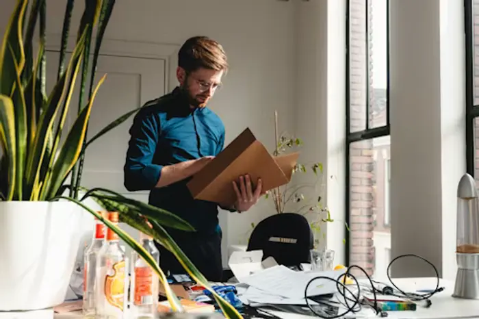 Advisor reviewing business documents with a client